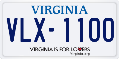 VA license plate VLX1100