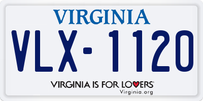 VA license plate VLX1120