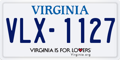 VA license plate VLX1127