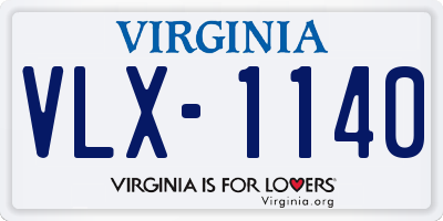 VA license plate VLX1140