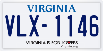 VA license plate VLX1146