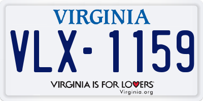 VA license plate VLX1159