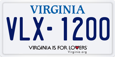 VA license plate VLX1200