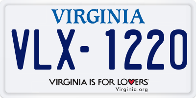 VA license plate VLX1220