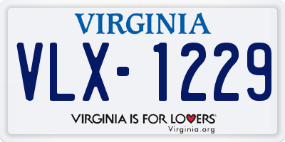 VA license plate VLX1229