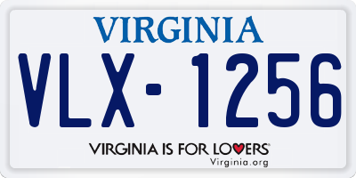 VA license plate VLX1256