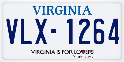 VA license plate VLX1264