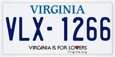 VA license plate VLX1266