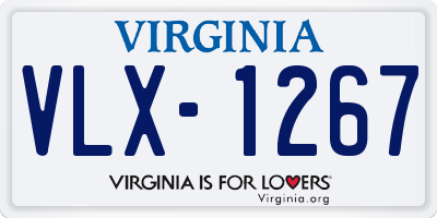 VA license plate VLX1267