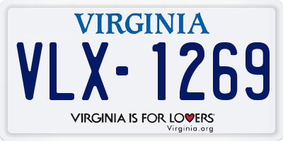 VA license plate VLX1269