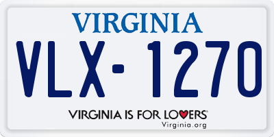 VA license plate VLX1270