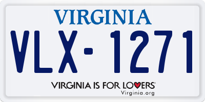 VA license plate VLX1271