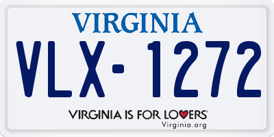 VA license plate VLX1272