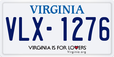 VA license plate VLX1276