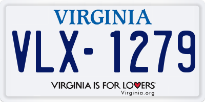 VA license plate VLX1279