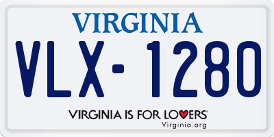 VA license plate VLX1280