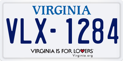 VA license plate VLX1284