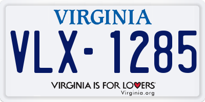 VA license plate VLX1285