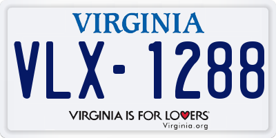 VA license plate VLX1288