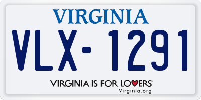 VA license plate VLX1291