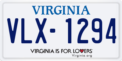 VA license plate VLX1294