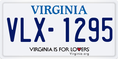 VA license plate VLX1295