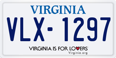 VA license plate VLX1297