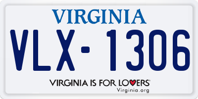 VA license plate VLX1306