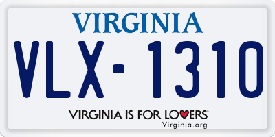 VA license plate VLX1310