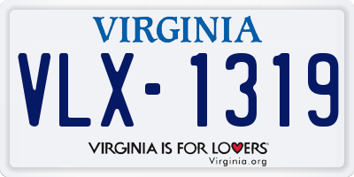 VA license plate VLX1319