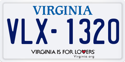 VA license plate VLX1320