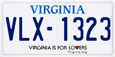 VA license plate VLX1323