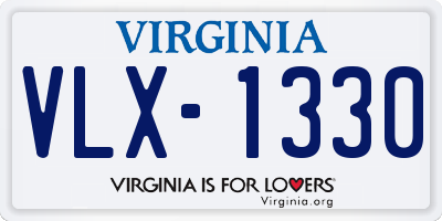 VA license plate VLX1330