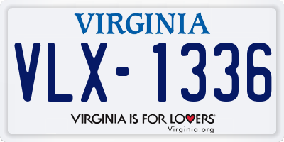 VA license plate VLX1336