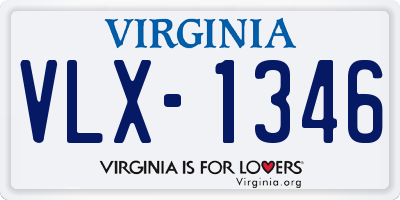 VA license plate VLX1346