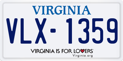 VA license plate VLX1359