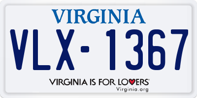 VA license plate VLX1367