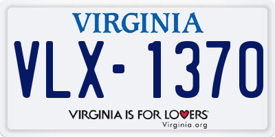 VA license plate VLX1370