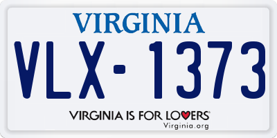 VA license plate VLX1373