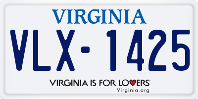 VA license plate VLX1425