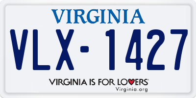 VA license plate VLX1427