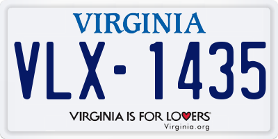 VA license plate VLX1435