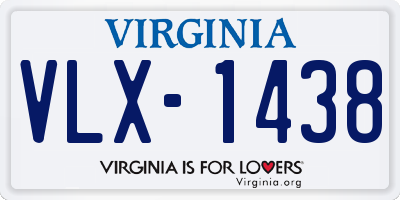 VA license plate VLX1438