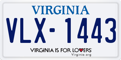 VA license plate VLX1443