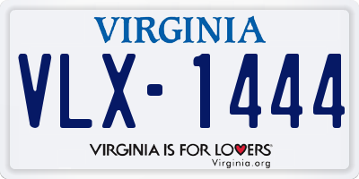 VA license plate VLX1444