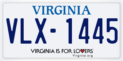 VA license plate VLX1445