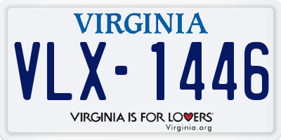 VA license plate VLX1446