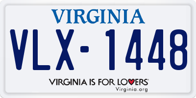 VA license plate VLX1448