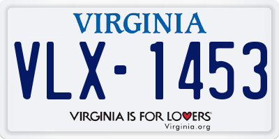 VA license plate VLX1453