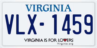 VA license plate VLX1459